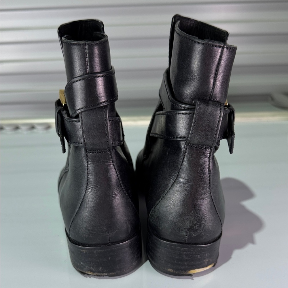 Tory Burch Brooke Black Leather Ankle Boots - Picture 6 of 14
